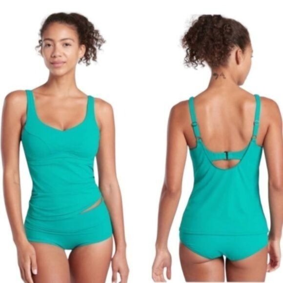 Athleta Women's Bondi Bra Cup Tankini Swim Tank UPF 50+‎ Beach Vacation 32 B/C - Picture 1 of 10
